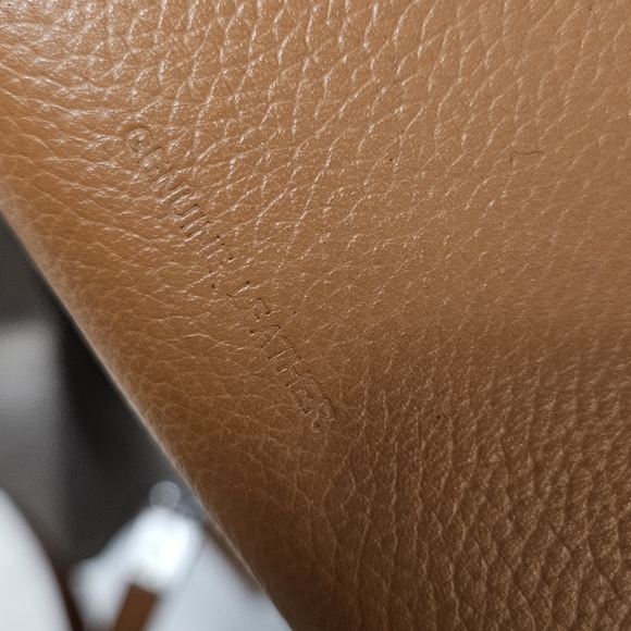 Elegant Lodis Tan Leather Tote Bag - Picture 4 of 5